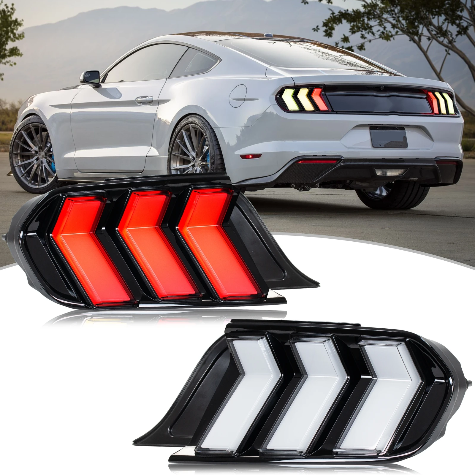 LED Euro S650 Tail Lights for Ford Mustang 2015-2023 S550 GT V6 V8 Sequential Turn Signal Clear Rear Lamps Assembly
LED Euro S650 Tail Lights for Ford Mustang 2015-2023 S550 GT V6 V8 Sequential Turn Signal Clear Rear Lamps Assembly