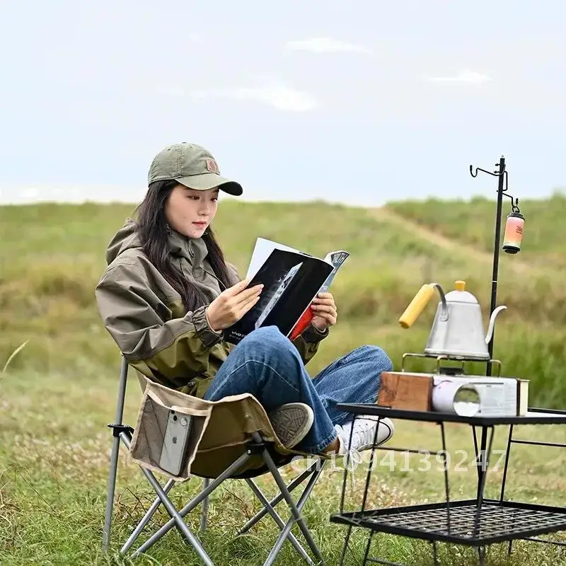 Outdoor Folding Moon Chair Portable Horse Camping Chair Sketching Student Gear Stool Fishing Small Picnic Chair
Outdoor Folding Moon Chair Portable Horse Camping Chair Sketching Student Gear Stool Fishing Small Picnic Chair