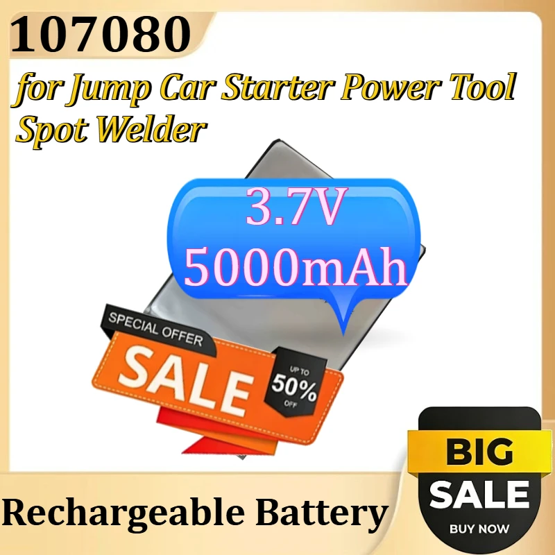 107080 for Jump Car Starter Power Tool Spot Welder 35C DIY Weld 2S 3S Battery Cell 3.7V 5000mAh 18.5Wh
107080 for Jump Car Starter Power Tool Spot Welder 35C DIY Weld 2S 3S Battery Cell 3.7V 5000mAh 18.5Wh