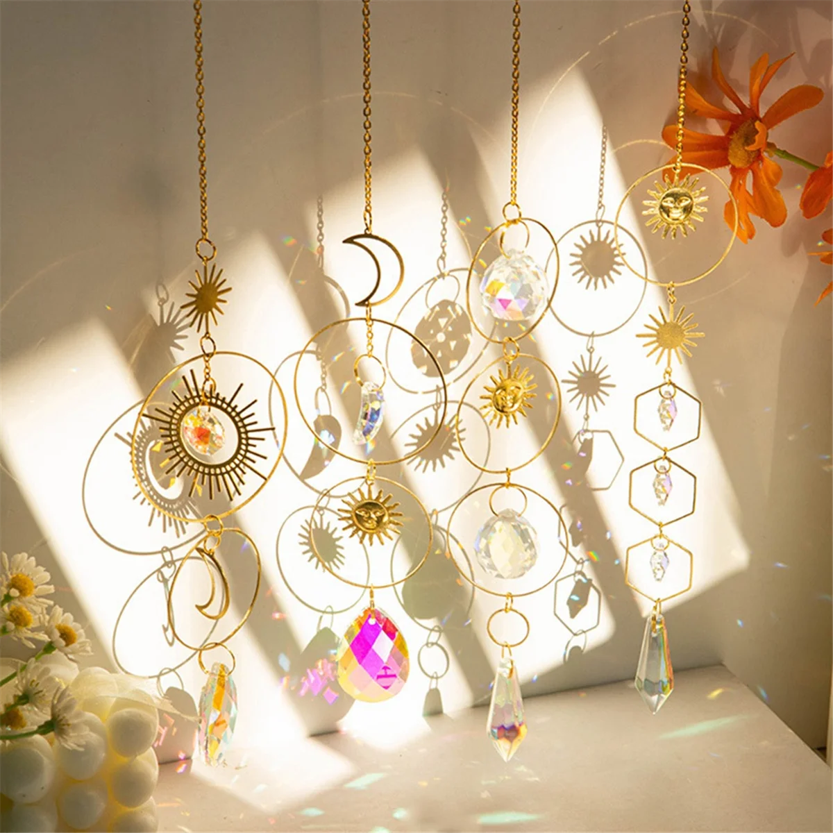 A50P-Crystal Sun Catcher Star Moon Pendant Bedroom Window Decoration Crystal
A50P-Crystal Sun Catcher Star Moon Pendant Bedroom Window Decoration Crystal