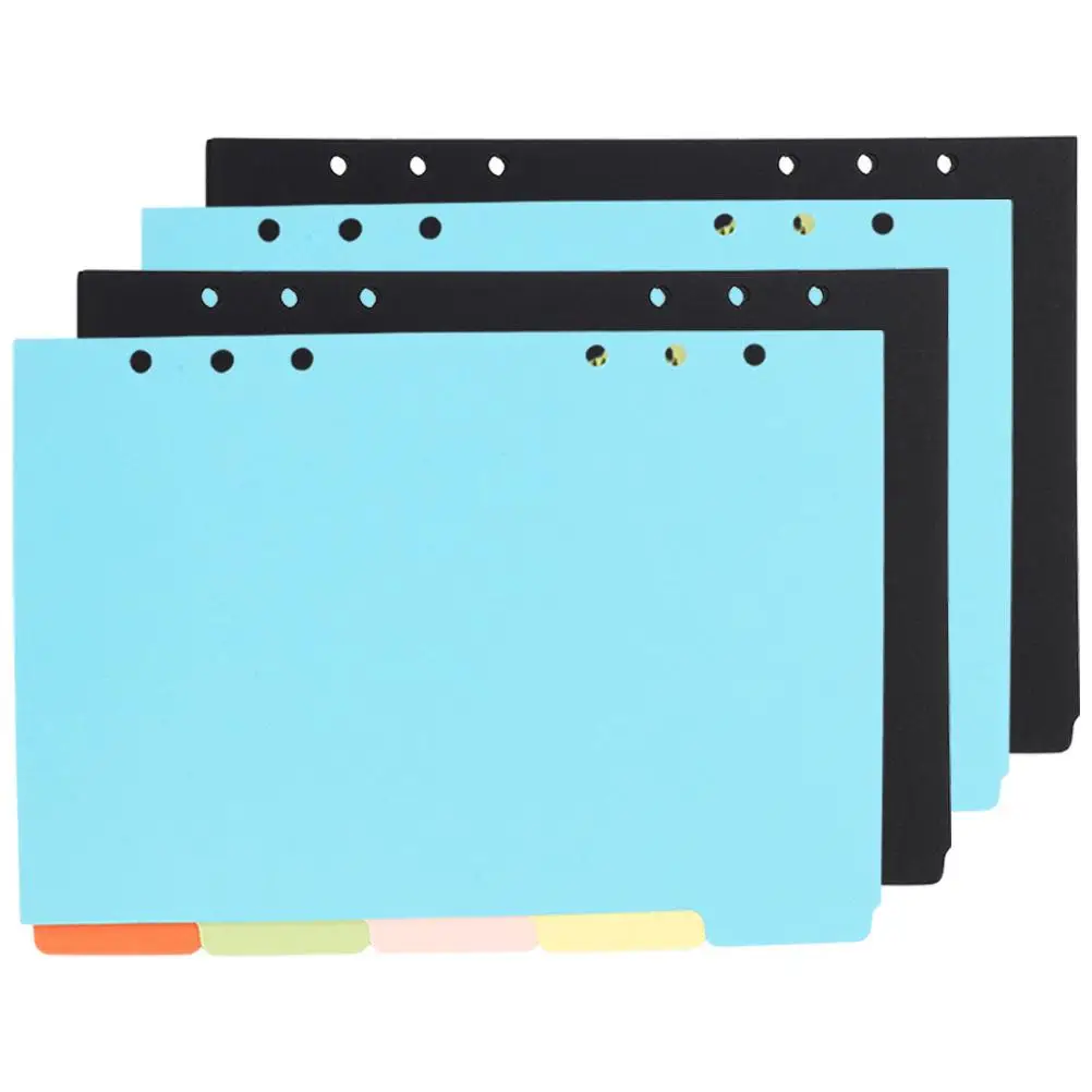 4 Sets A5 Black Colorful Notebook Dividers Index Classified Labels for Binder Tabs Page Markers Loose Leaf Student Use
4 Sets A5 Black Colorful Notebook Dividers Index Classified Labels for Binder Tabs Page Markers Loose Leaf Student Use