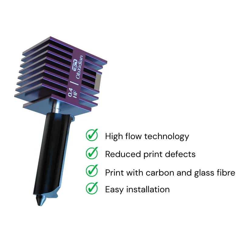 BIGTREETECH E3D High Flow ObXidian HotEndfor Hotend Kit High-Precision 0.4/0.6MM Nozzles For Bambulab A1 & A1 Mini H2D H2C & H2S
BIGTREETECH E3D High Flow ObXidian HotEndfor Hotend Kit High-Precision 0.4/0.6MM Nozzles For Bambulab A1 & A1 Mini H2D H2C & H2S