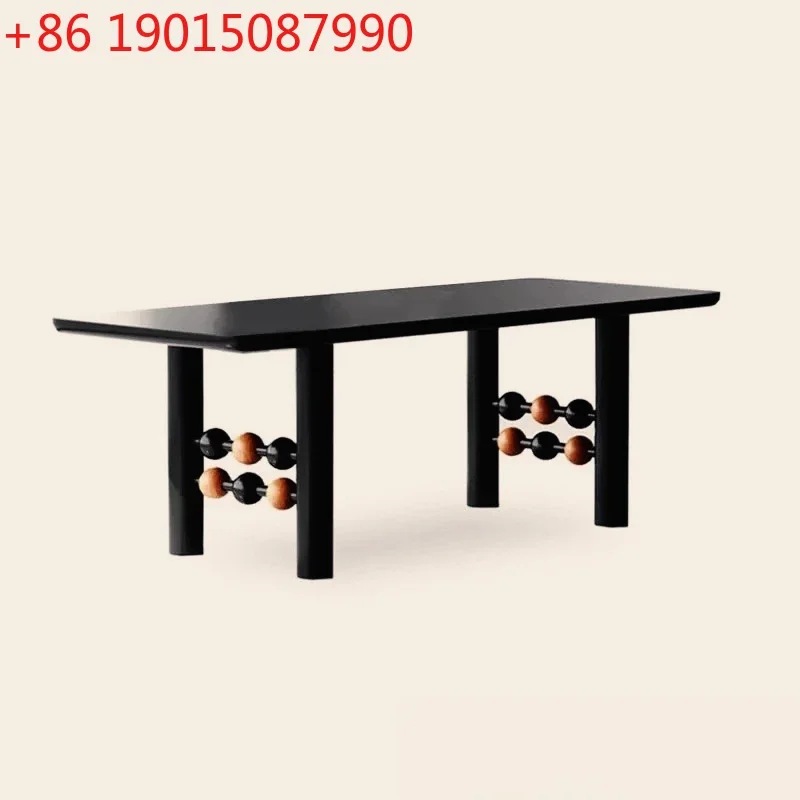 Solid wood dining table medium antique black workbench retro home art long table negotiation table simple desk
Solid wood dining table medium antique black workbench retro home art long table negotiation table simple desk
