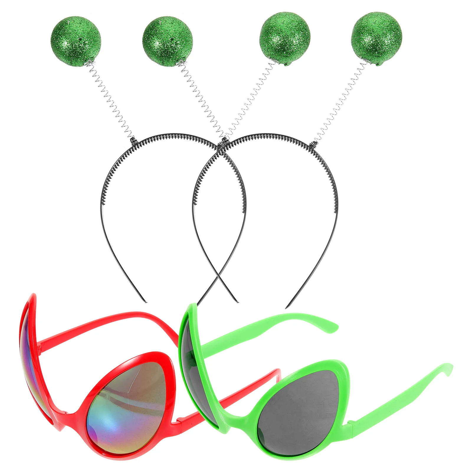 Funny Alien Glasses Set Green Grey Lens 2pcs Party Accessories Adult Kids Photography Props Sunglasses Alien Headband Costume
Funny Alien Glasses Set Green Grey Lens 2pcs Party Accessories Adult Kids Photography Props Sunglasses Alien Headband Costume