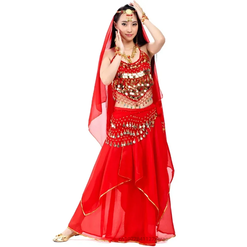 Belly Dance Costume Set, Female Belly Dance, Indian Dance Group Stage Performance Set, Sequined Top with Waist Chain, Long Skirt
Belly Dance Costume Set, Female Belly Dance, Indian Dance Group Stage Performance Set, Sequined Top with Waist Chain, Long Skirt