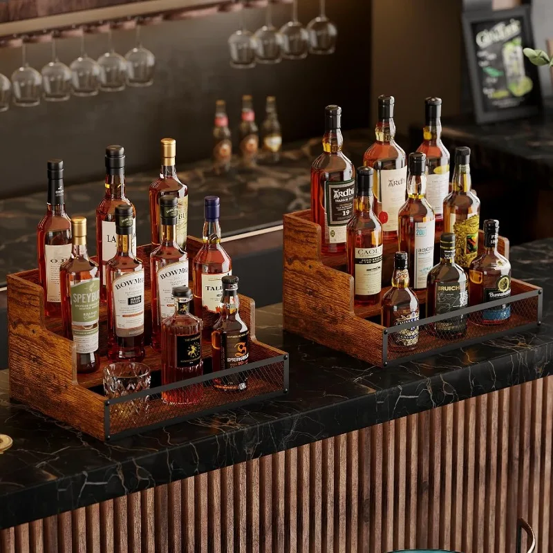 Vintage Rustic Three-Tier Countertop Wine Bottle Display Rack Freestanding Storage Shelf for Home Bar, Kitchen, Living Room
Vintage Rustic Three-Tier Countertop Wine Bottle Display Rack Freestanding Storage Shelf for Home Bar, Kitchen, Living Room