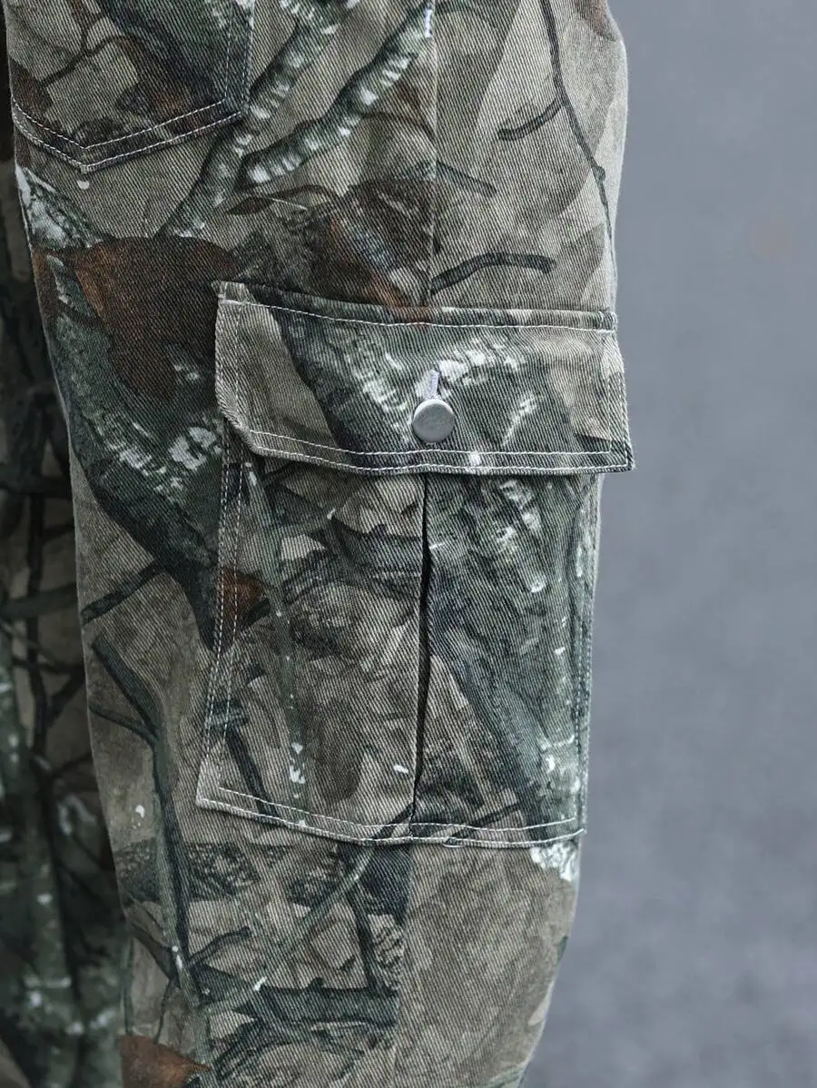 Mens Camouflage Cargo Jeans Full Print Washed Denim Straight Leg Pants
Mens Camouflage Cargo Jeans Full Print Washed Denim Straight Leg Pants