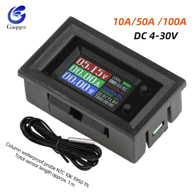 1/2Pcs Mini Voltmeter Digital Voltage Tester 0.96-inch Color Screen Volt Amp Power Tester Measuring Meter DC 4-30V 10A/50A /100A
1/2Pcs Mini Voltmeter Digital Voltage Tester 0.96-inch Color Screen Volt Amp Power Tester Measuring Meter DC 4-30V 10A/50A /100A