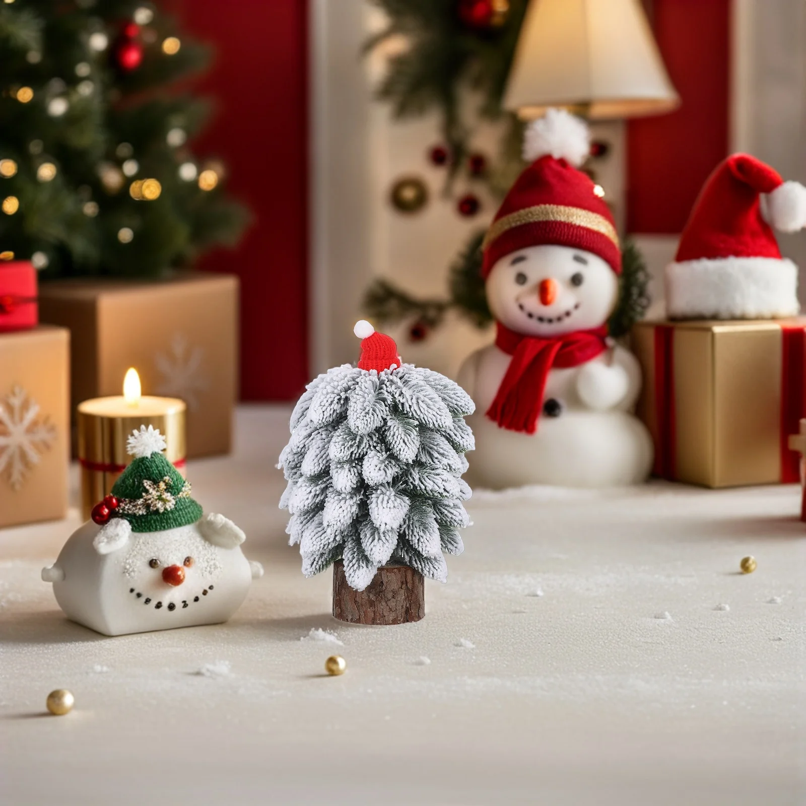 9 Inch Miniature Christmas Tree Artificial Tabletop Pine Xmas Decor Wooden Base for Home Office Party Winter Scene Decoration
9 Inch Miniature Christmas Tree Artificial Tabletop Pine Xmas Decor Wooden Base for Home Office Party Winter Scene Decoration