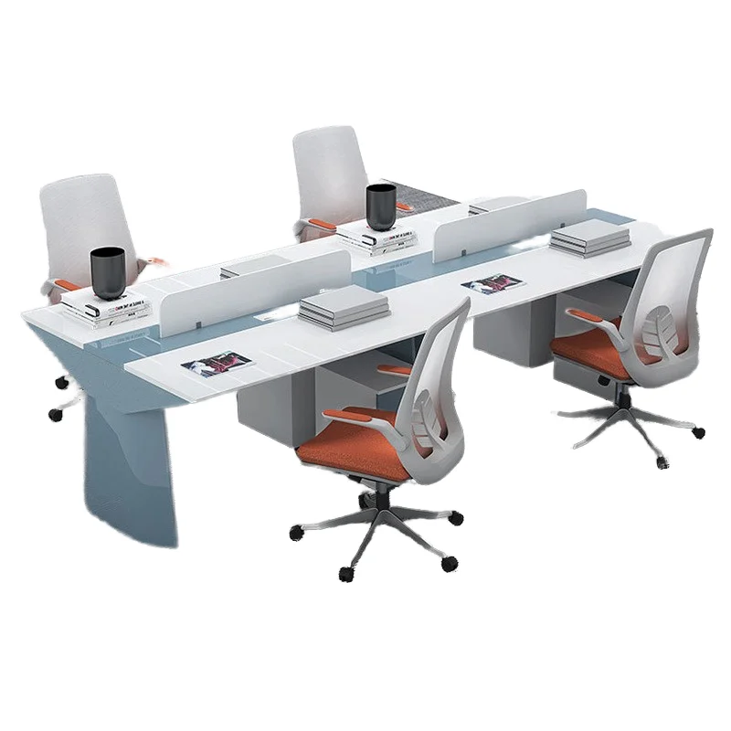 *Simple Modern Staff Office Desk with 4/6 Employee Cubicles Painted Wood Panel Workstation Includes Desk Chair
*Simple Modern Staff Office Desk with 4/6 Employee Cubicles Painted Wood Panel Workstation Includes Desk Chair