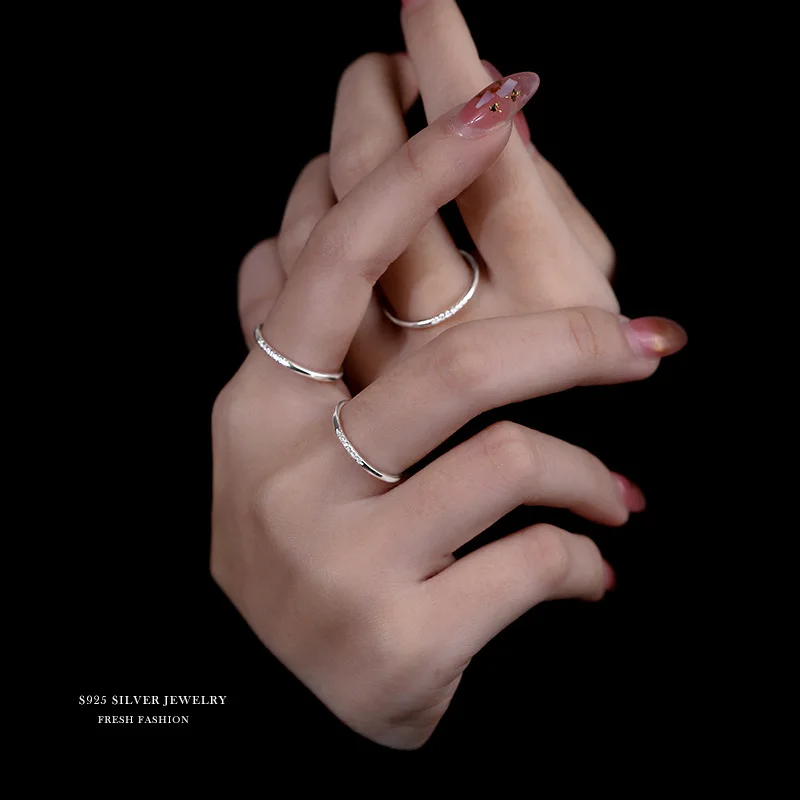 Кольцо из чистого серебра S925 с микроинкрустацией цирконом, изысканный романтический подарок подруге, ювелирные изделия для женщин 
Кольцо из чистого серебра S925 с микроинкрустацией цирконом, изысканный романтический подарок подруге, ювелирные изделия для женщин