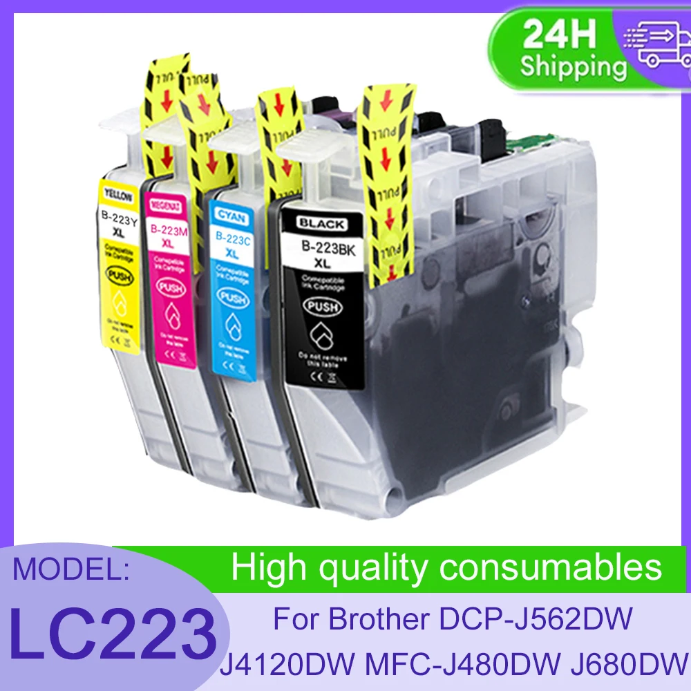 LC223 LC221 Compatible LC223 LC221 LC 223 for Brother Printer Ink Cartridge DCP-J562DW J4120DW MFC-J480DW J680DW J880DW J5320DW
LC223 LC221 Compatible LC223 LC221 LC 223 for Brother Printer Ink Cartridge DCP-J562DW J4120DW MFC-J480DW J680DW J880DW J5320DW