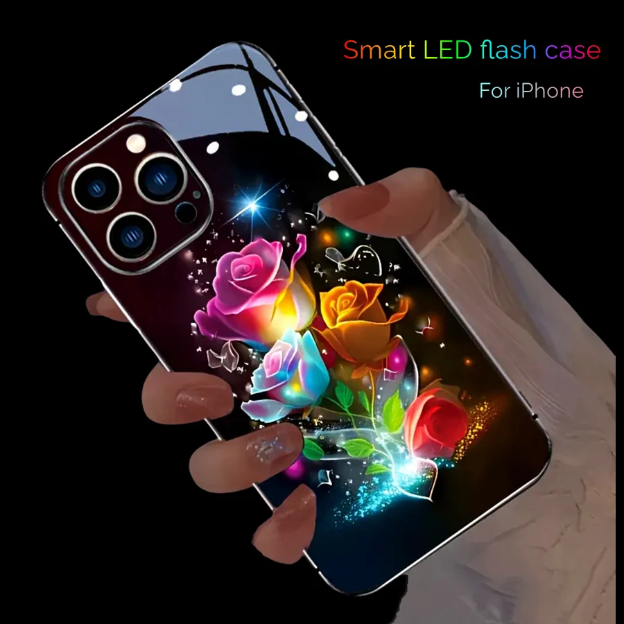 Flower Rose LED Light Luminous Phone Case For iPhone 16 15 12 13 14 X Xs Xr Mini Pro Max Plus Tempered Glass Glow Back Cover
Flower Rose LED Light Luminous Phone Case For iPhone 16 15 12 13 14 X Xs Xr Mini Pro Max Plus Tempered Glass Glow Back Cover
