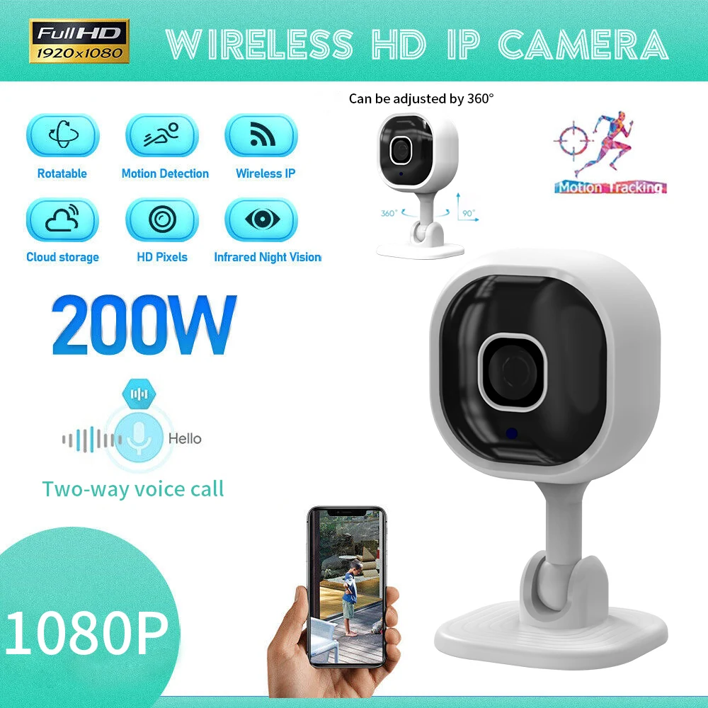 1080P Security Action Camera Baby Monitor Indoor Night Vision Device Video Mini Surveillance Motion Detection Wifi IP Camera
1080P Security Action Camera Baby Monitor Indoor Night Vision Device Video Mini Surveillance Motion Detection Wifi IP Camera