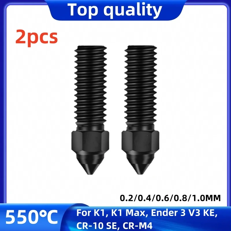 For Creality K1 Hardened Steel Nozzle,High-Speed Printing and High Flow Nozzles for K1, K1 Max, Ender 3 V3 KE, CR-10 SE, CR-M4
For Creality K1 Hardened Steel Nozzle,High-Speed Printing and High Flow Nozzles for K1, K1 Max, Ender 3 V3 KE, CR-10 SE, CR-M4