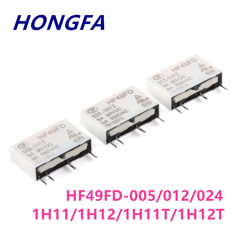 5Pcs HF49FD Industrial relay HF49FD- 005 012 024 -1H11 1H11T 1H12 1H12T 5A 4PIN 5V 12V 24V Miniature power relay
5Pcs HF49FD Industrial relay HF49FD- 005 012 024 -1H11 1H11T 1H12 1H12T 5A 4PIN 5V 12V 24V Miniature power relay
