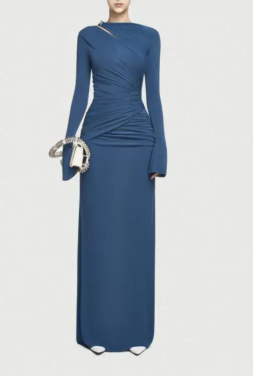 Women's Dress 2026 Spring Slim Fit Elegant High-End Simple Hollow Out Design Pleated Splicing Hip Hugging Long Sleeved Dress
Women's Dress 2026 Spring Slim Fit Elegant High-End Simple Hollow Out Design Pleated Splicing Hip Hugging Long Sleeved Dress