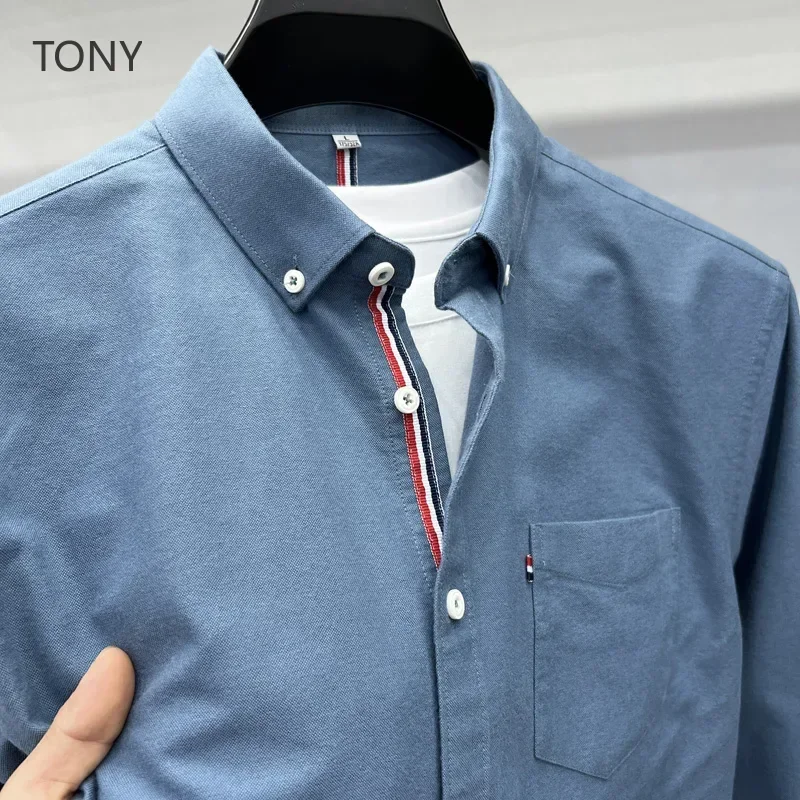 Designer Clothes Men White Mens Shirts Long Sleeve Button Up Shirt Men Tops Spring and Autumn Sanding Cotton Men's T-shirts
Designer Clothes Men White Mens Shirts Long Sleeve Button Up Shirt Men Tops Spring and Autumn Sanding Cotton Men's T-shirts