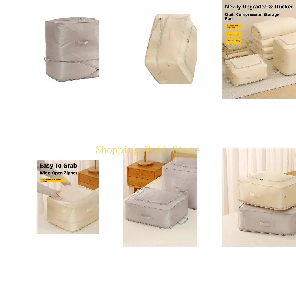 KX4B Comforter Storage Bag With Compression Organizers for Duvet Quilt Pillows Blankets And More Items Organization
KX4B Comforter Storage Bag With Compression Organizers for Duvet Quilt Pillows Blankets And More Items Organization