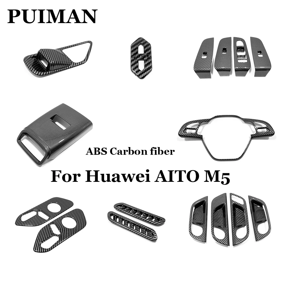 LHD ABS Carbon Car Armrest Window Rise Lift Down Control Switch Door Lock Panel Cover Trim For Huawei AITO M5 2022 2023 2024
LHD ABS Carbon Car Armrest Window Rise Lift Down Control Switch Door Lock Panel Cover Trim For Huawei AITO M5 2022 2023 2024