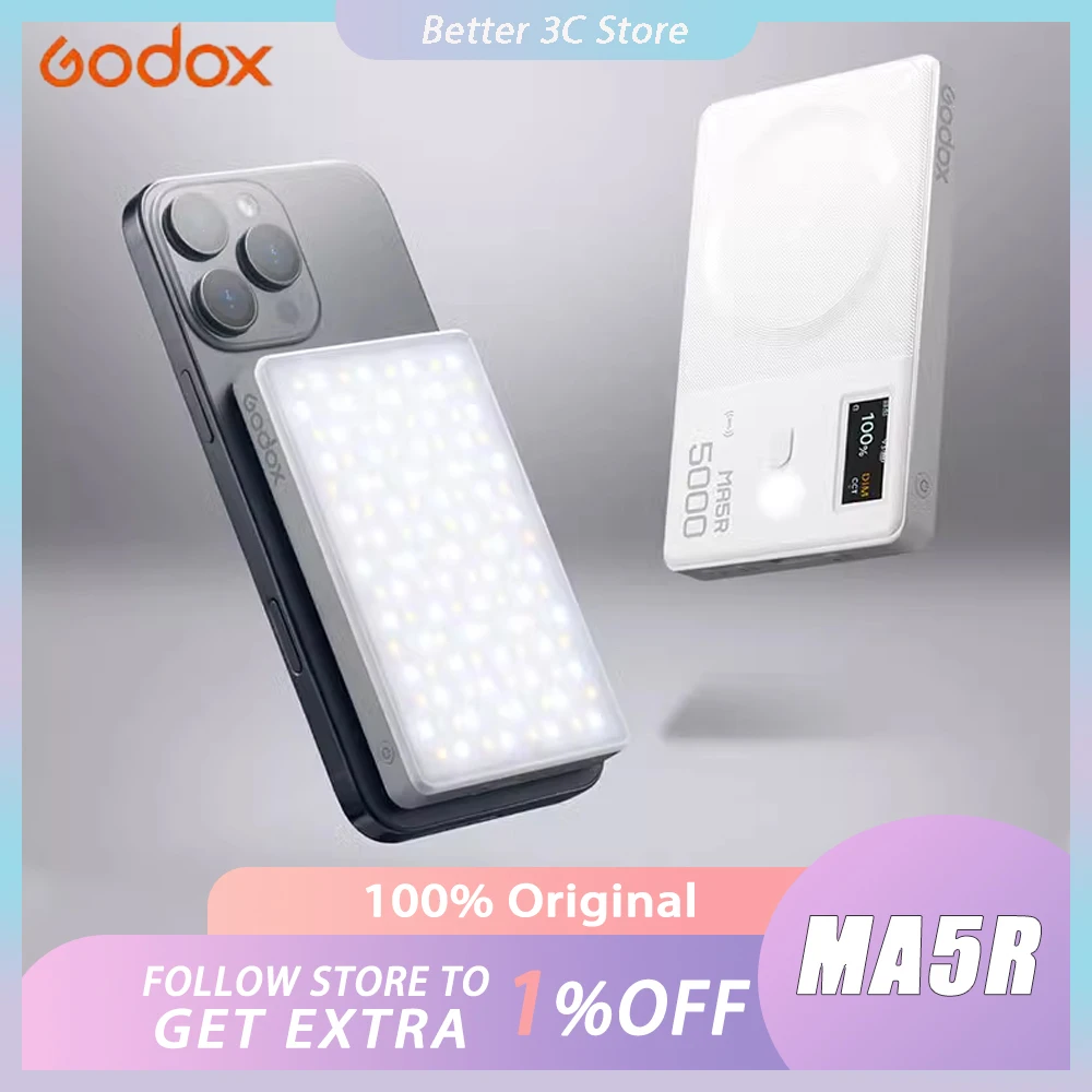 Godox MA5R Fill Light 1800K-10000K Atmosphere Photography Light Portable Custom Pocket Spotlight For Selfie Volg Live Gift
Godox MA5R Fill Light 1800K-10000K Atmosphere Photography Light Portable Custom Pocket Spotlight For Selfie Volg Live Gift