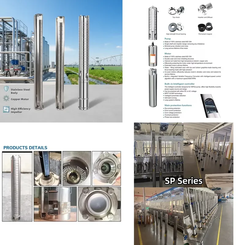 Deep Well Submersible Pump Stainless Steel Borehole Sumergible Pumps for Industrial Agriculture
Deep Well Submersible Pump Stainless Steel Borehole Sumergible Pumps for Industrial Agriculture