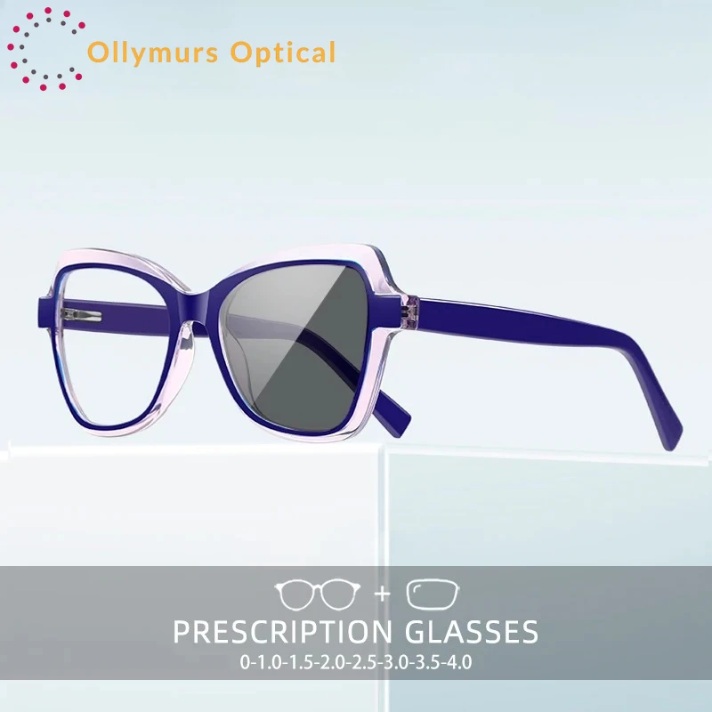 OLLYMURS Two-color Spliced Texture Reading Glasses for Women TR90 Cat Eye Myopia Anti-blue light Prescription Photochromic Glass
OLLYMURS Two-color Spliced Texture Reading Glasses for Women TR90 Cat Eye Myopia Anti-blue light Prescription Photochromic Glass