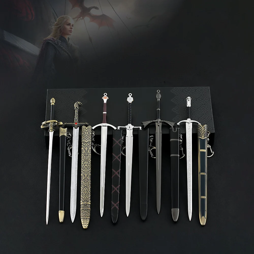 22cm Longclaw Dark Sister Sword of Sheath Keychain American TV Series Merchandise Medieval Metal Model Home Ornament Collection
22cm Longclaw Dark Sister Sword of Sheath Keychain American TV Series Merchandise Medieval Metal Model Home Ornament Collection