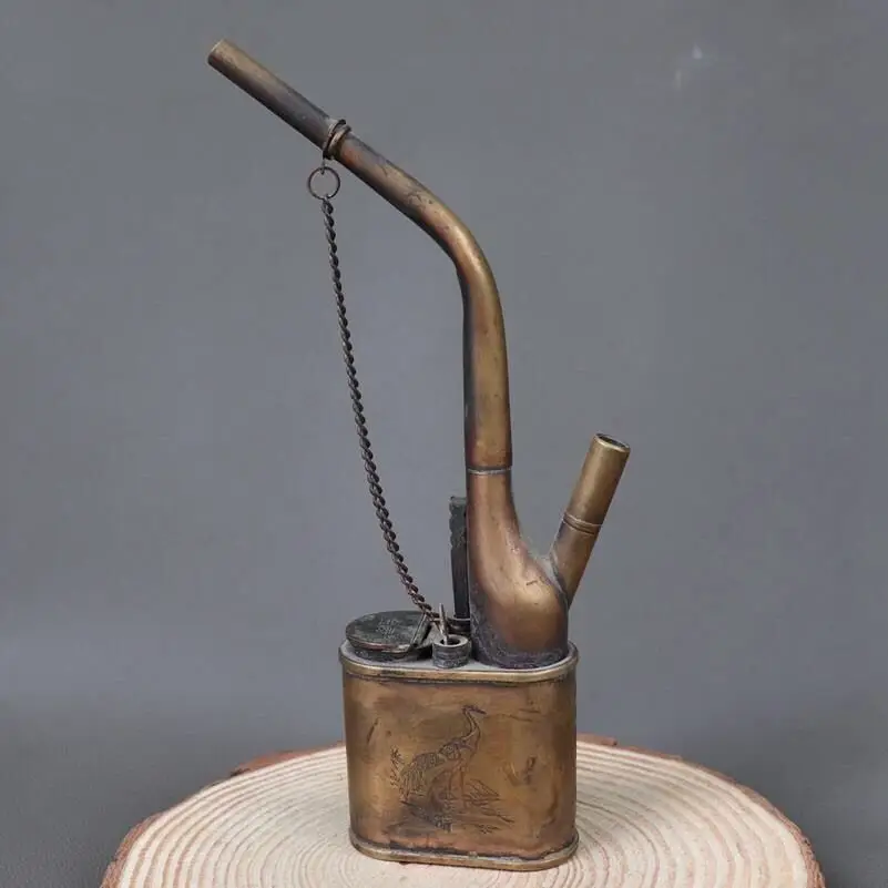 Antique antiques Miscellaneous Wenplay Collection Copper retro smoking set, bong pipe, Shuanghe Shanshui hookah bag
Antique antiques Miscellaneous Wenplay Collection Copper retro smoking set, bong pipe, Shuanghe Shanshui hookah bag