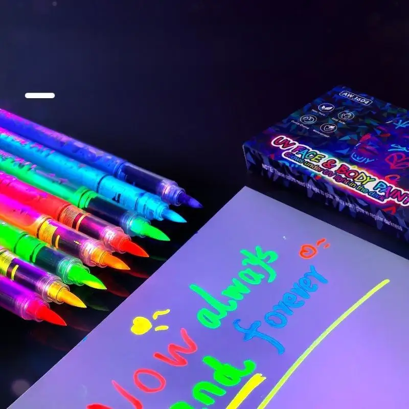 Hot Sale 1/8cs Student Children Creative Painting Fluorescent Marker Pen Colorful Luminous Pen Human Face Paint Pen
Hot Sale 1/8cs Student Children Creative Painting Fluorescent Marker Pen Colorful Luminous Pen Human Face Paint Pen