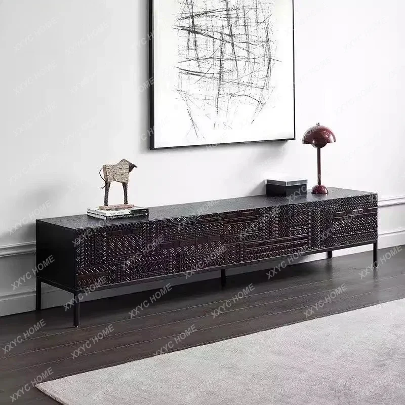 A Nostalgic solid wood home living room TV cabinet carved floor cabinet
A Nostalgic solid wood home living room TV cabinet carved floor cabinet