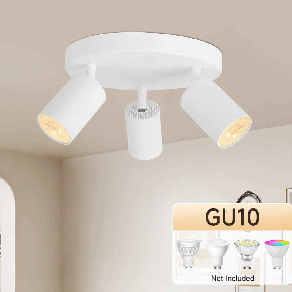 White Ceiling Lamp GU10 Spot Light Rotatable Headed Home Interior Modern Decor Pendant Light for Living Room KItchen Dining Room
White Ceiling Lamp GU10 Spot Light Rotatable Headed Home Interior Modern Decor Pendant Light for Living Room KItchen Dining Room