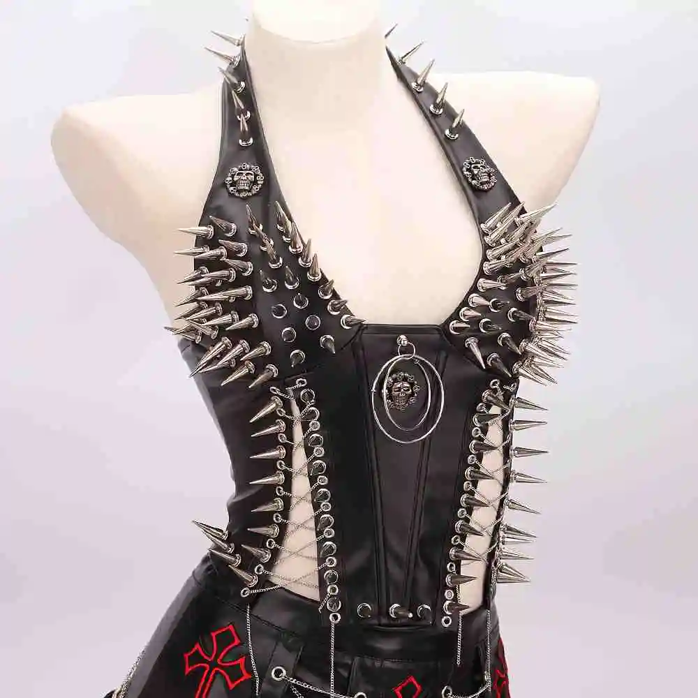 Hip Hop Punk Rock Harajuku Emo Spike Studded Rivet E-Girls Skull Goth Grunge O RING Pu Leather Y2K Halter Camisole TOPS Skull
Hip Hop Punk Rock Harajuku Emo Spike Studded Rivet E-Girls Skull Goth Grunge O RING Pu Leather Y2K Halter Camisole TOPS Skull