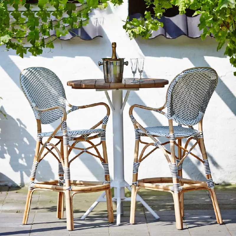 Danish Antique Paris Rooftop Garden Aluminum restaurant cafe High Chair Outdoor Rattan Bar Stool
Danish Antique Paris Rooftop Garden Aluminum restaurant cafe High Chair Outdoor Rattan Bar Stool