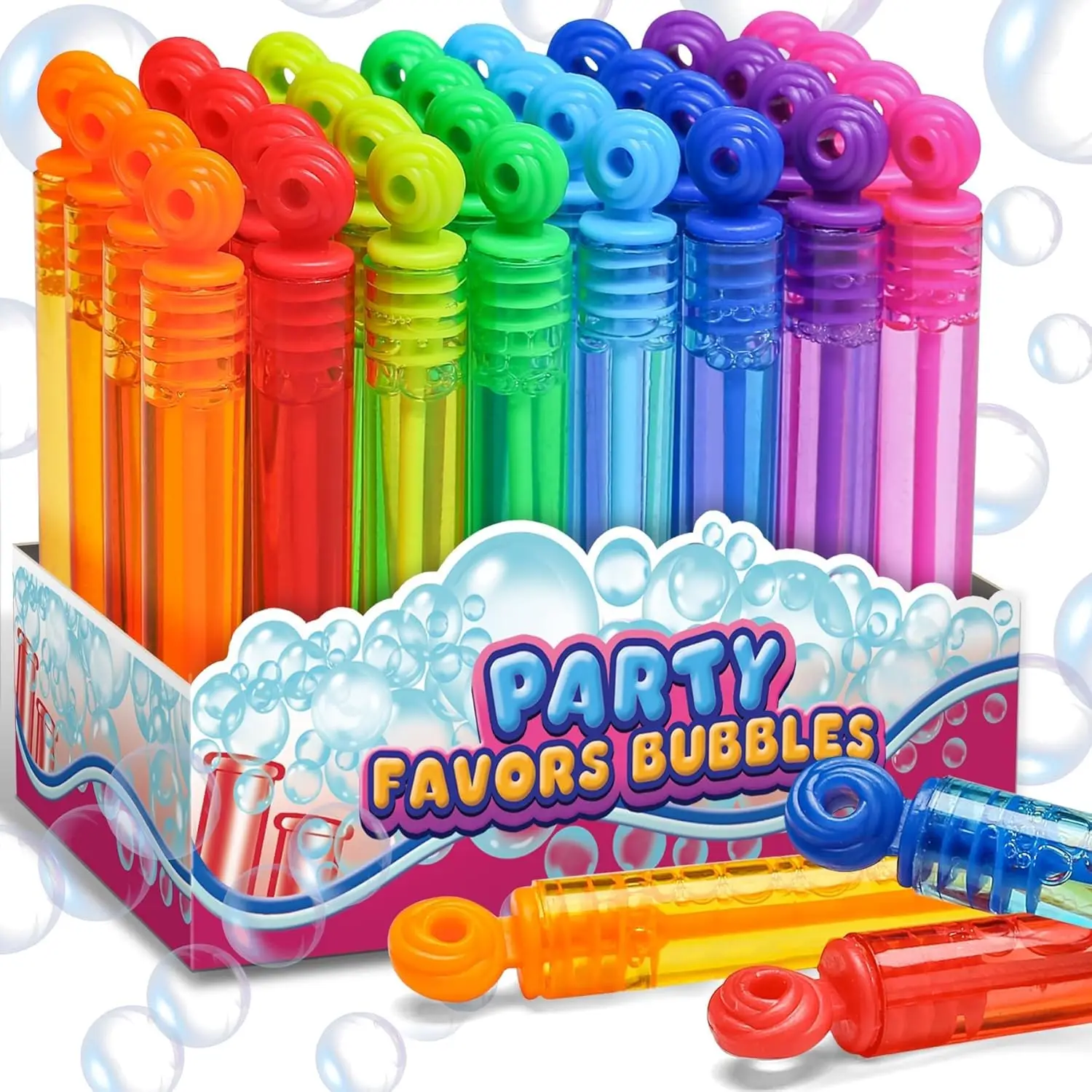 32 Pack Mini Neon Bubble Wands for Kids Party Favors, 8 Rainbow Colors in Gift Box, Safe Non-Toxic Toys for Classroom Rewards
32 Pack Mini Neon Bubble Wands for Kids Party Favors, 8 Rainbow Colors in Gift Box, Safe Non-Toxic Toys for Classroom Rewards