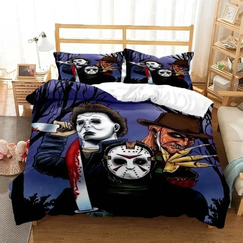 Halloween Horror Movie Bedding Set Boys Girls Twin Queen Size Duvet Cover Pillowcase Bed Kids Adult Fashion Home Textileextile
Halloween Horror Movie Bedding Set Boys Girls Twin Queen Size Duvet Cover Pillowcase Bed Kids Adult Fashion Home Textileextile