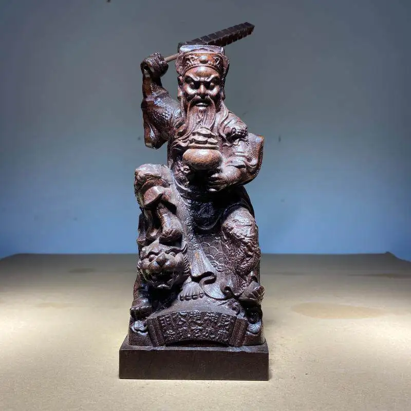 Vintage solid wood carving Wu caishen Zhao Gongming statue decoratio attracting wealth feng shui mascots ornament
Vintage solid wood carving Wu caishen Zhao Gongming statue decoratio attracting wealth feng shui mascots ornament
