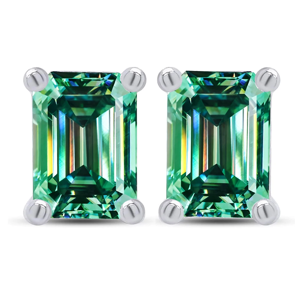 FIRERING 100% Total 2ct Emerald Moissanite Earrings 5x7MM GRA Certificate Passed Diamond Test Women Jewelry Gift S925 Silver
FIRERING 100% Total 2ct Emerald Moissanite Earrings 5x7MM GRA Certificate Passed Diamond Test Women Jewelry Gift S925 Silver