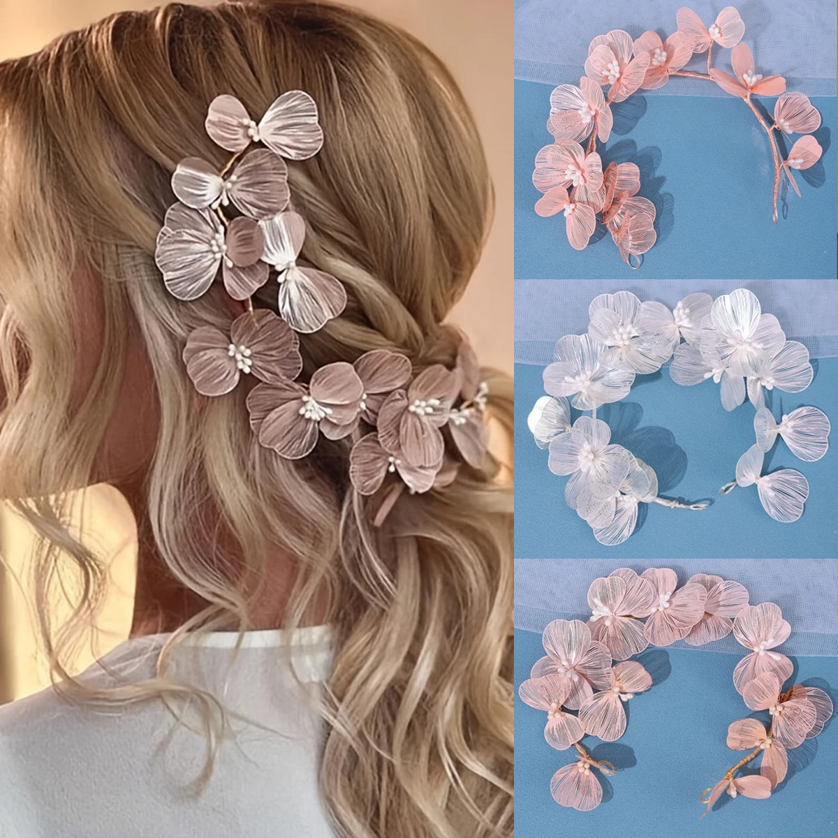 Модные повязки на голову с цветами для женщин, повязки для волос для невесты, свадебные аксессуары для волос, украшения на голову ручной работы, длинные волосы, лозы
Модные повязки на голову с цветами для женщин, повязки для волос для невесты, свадебные аксессуары для волос, украшения на голову ручной работы, длинные волосы, лозы