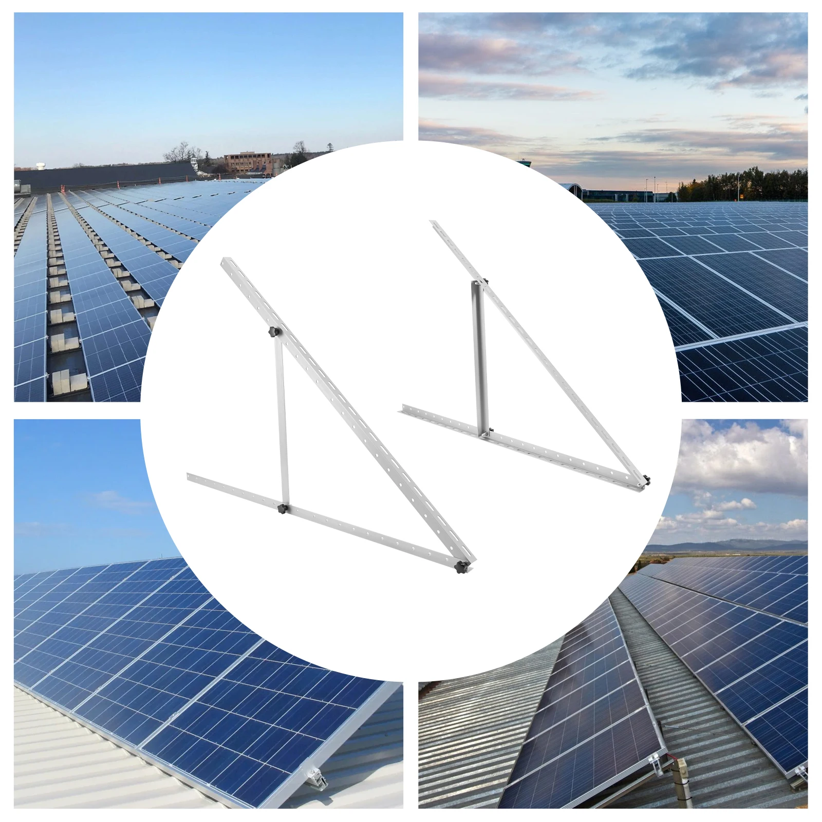 2 Pcs 45inch Adjustable Solar Panel Tilt Mount Brackets with Foldable Tilt Legs for Installed on Any Flat Surface Roof RV System
2 Pcs 45inch Adjustable Solar Panel Tilt Mount Brackets with Foldable Tilt Legs for Installed on Any Flat Surface Roof RV System