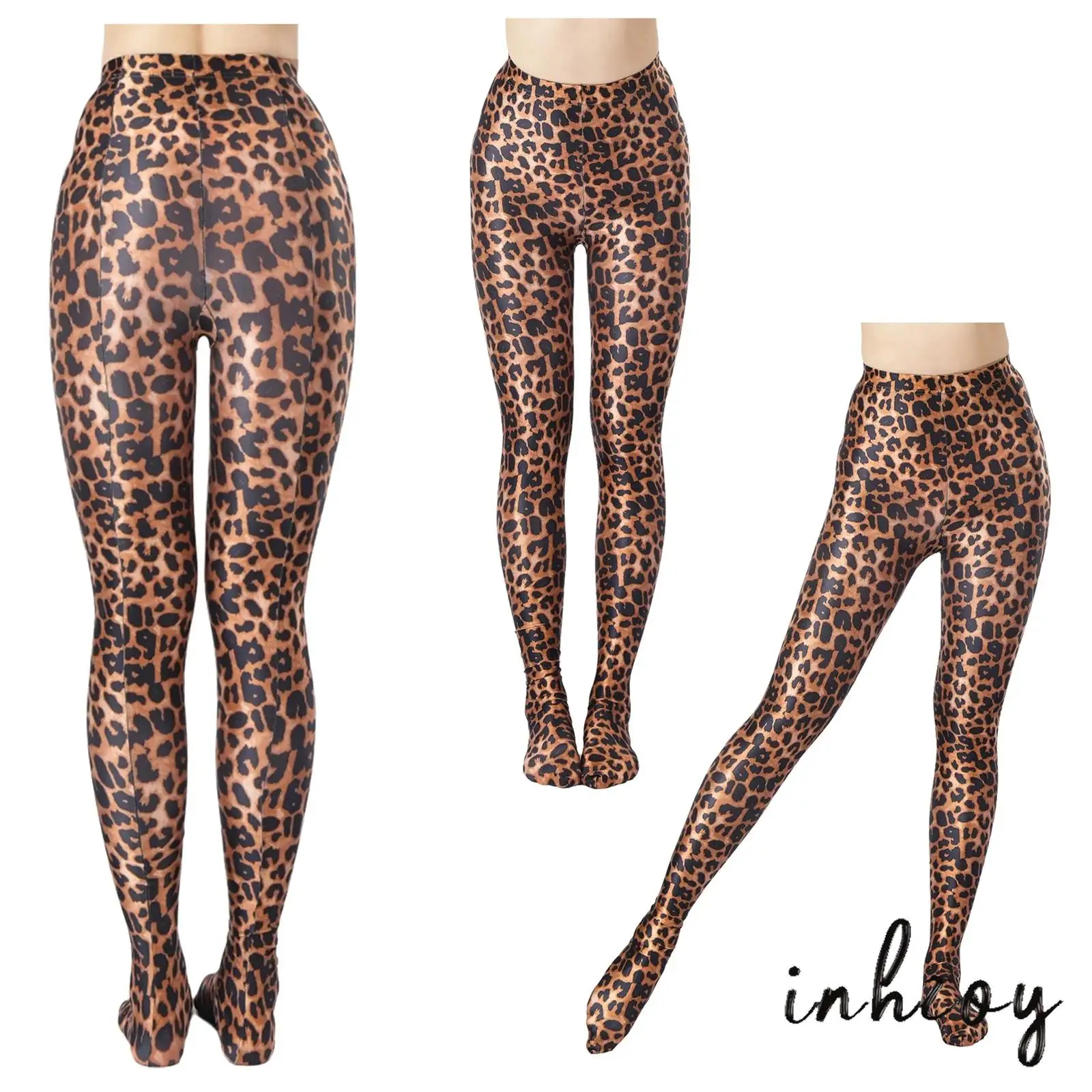 Unisex Womens Mens Leopard Printed Glossy Pantyhose Tummy Control Back Seams Footed Leggings Tights for Halloween Cosplay Party
Unisex Womens Mens Leopard Printed Glossy Pantyhose Tummy Control Back Seams Footed Leggings Tights for Halloween Cosplay Party