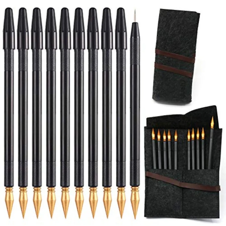 Scratch Color Pen Dual Tip/Scratch Paper Stick Stylus Tools for Art Paper Painting/Expert Edition/Black and Gold Design/ 10 Pie
Scratch Color Pen Dual Tip/Scratch Paper Stick Stylus Tools for Art Paper Painting/Expert Edition/Black and Gold Design/ 10 Pie