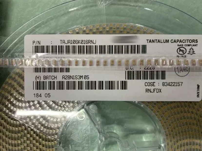 500 ~ 2000 шт. новый оригинальный TAJA106K016RNJ 3216A 16 В 10 мкФ ± 10% 1206
500 ~ 2000 шт. новый оригинальный TAJA106K016RNJ 3216A 16 В 10 мкФ ± 10% 1206