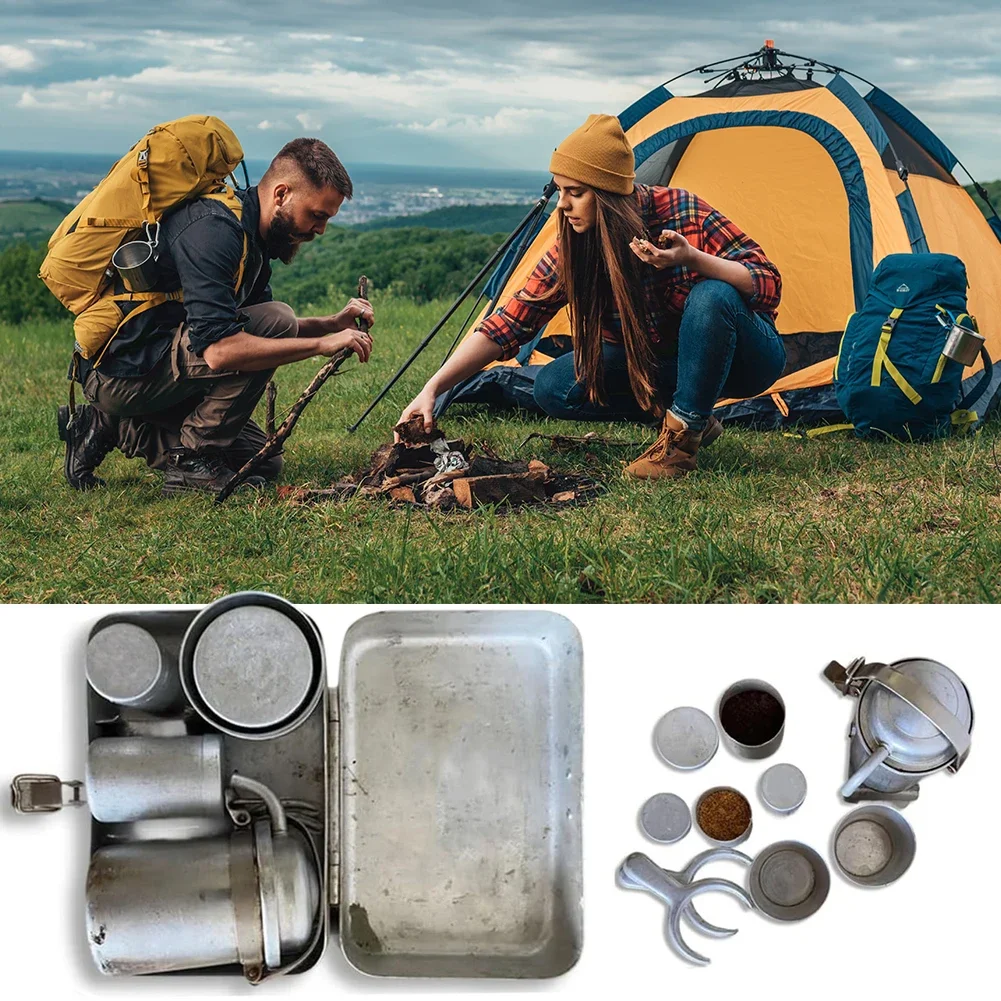 Reusable Camp Coffee Mug Set Stainless Steel Collectible Coffee Tool Kit Backpacking Camping Coffee Tableware for Travel Kitchen
Reusable Camp Coffee Mug Set Stainless Steel Collectible Coffee Tool Kit Backpacking Camping Coffee Tableware for Travel Kitchen