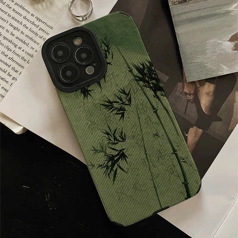 Modern Style Green Bamboo Phone Case For iPhone 11 13 12 14 Pro XS Max 12 Mini XR 7 8 Plus INS Soft Silicone Cover Leather Shell
Modern Style Green Bamboo Phone Case For iPhone 11 13 12 14 Pro XS Max 12 Mini XR 7 8 Plus INS Soft Silicone Cover Leather Shell