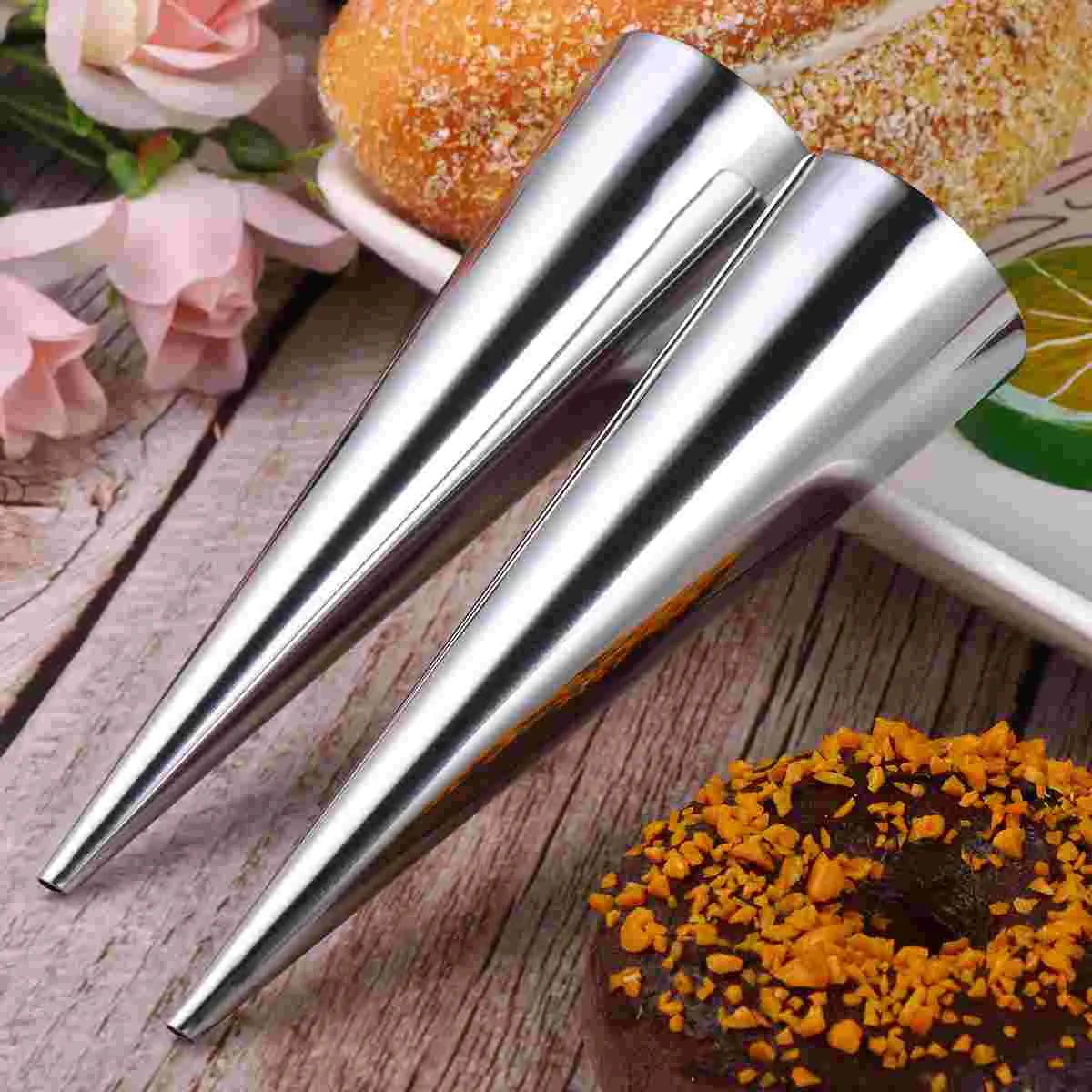 9 Pcs Conical Shaped Croissant Mould Bread Baking Mold Making Tools Supplies Stainless Steel Reusable Safe Storage
9 Pcs Conical Shaped Croissant Mould Bread Baking Mold Making Tools Supplies Stainless Steel Reusable Safe Storage