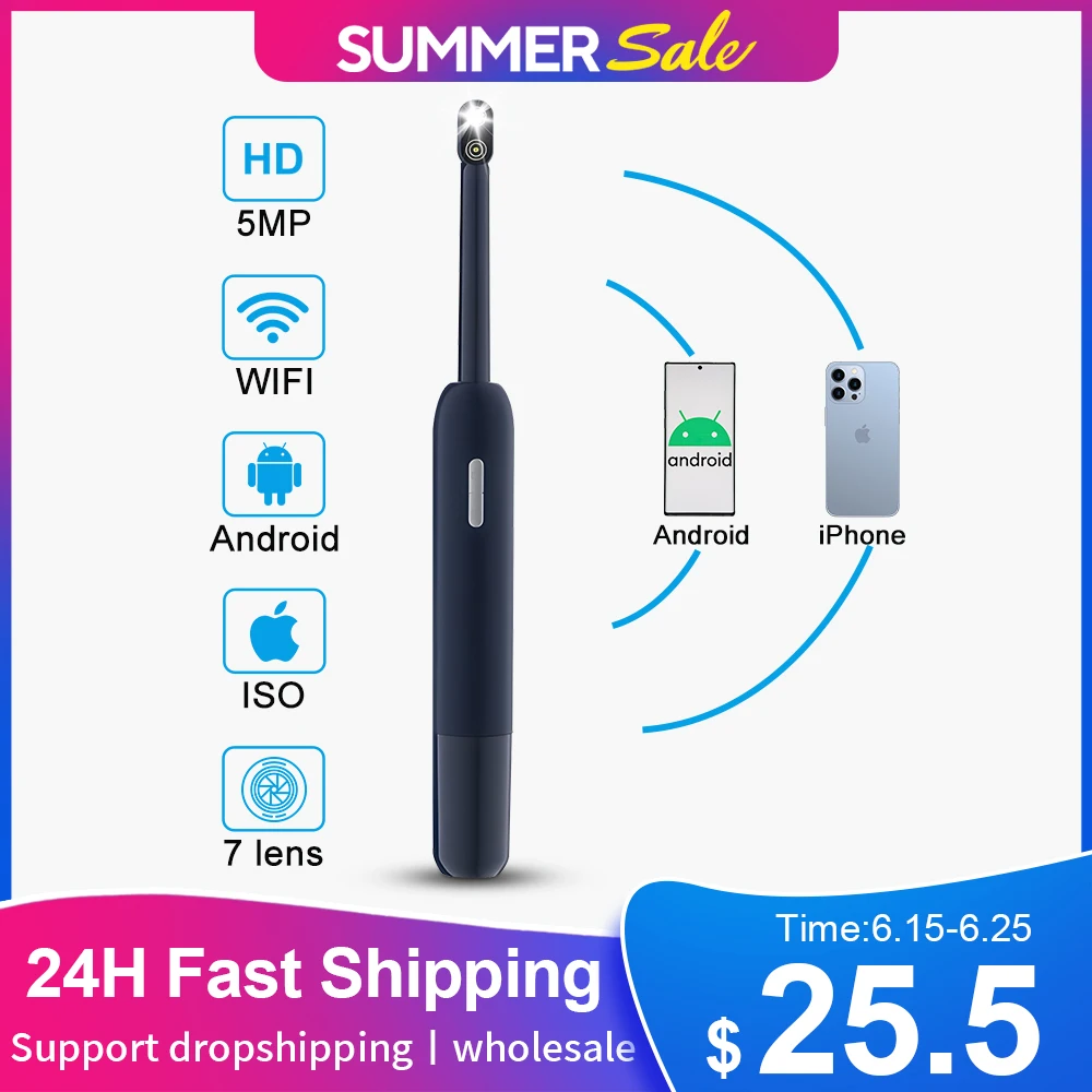 5MP HD Wireless Intraoral Camera WIFI Dental Examination Camera IP67 Waterproof 1920P Inspection Tool for Oral Health
5MP HD Wireless Intraoral Camera WIFI Dental Examination Camera IP67 Waterproof 1920P Inspection Tool for Oral Health