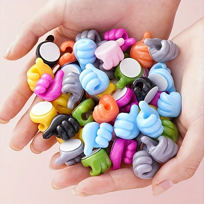 15Pcs Cartoon Hand Shaped Cable Clips Adhesive Wire Fixing Holder Multifunctional Charging Cord Organizer Hook Non-Electric Household Wire Storage Arrangement Accessories
15Pcs Cartoon Hand Shaped Cable Clips Adhesive Wire Fixing Holder Multifunctional Charging Cord Organizer Hook Non-Electric Household Wire Storage Arrangement Accessories