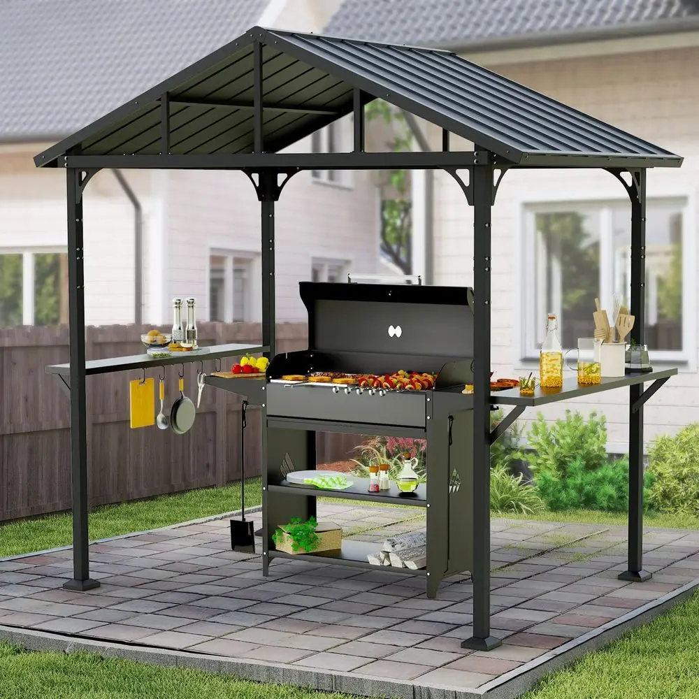 Sturdy 8ft x 5ft BBQ Gazebo with Galvanized Steel Roof for Outdoor Cooking and Patio Use
Sturdy 8ft x 5ft BBQ Gazebo with Galvanized Steel Roof for Outdoor Cooking and Patio Use