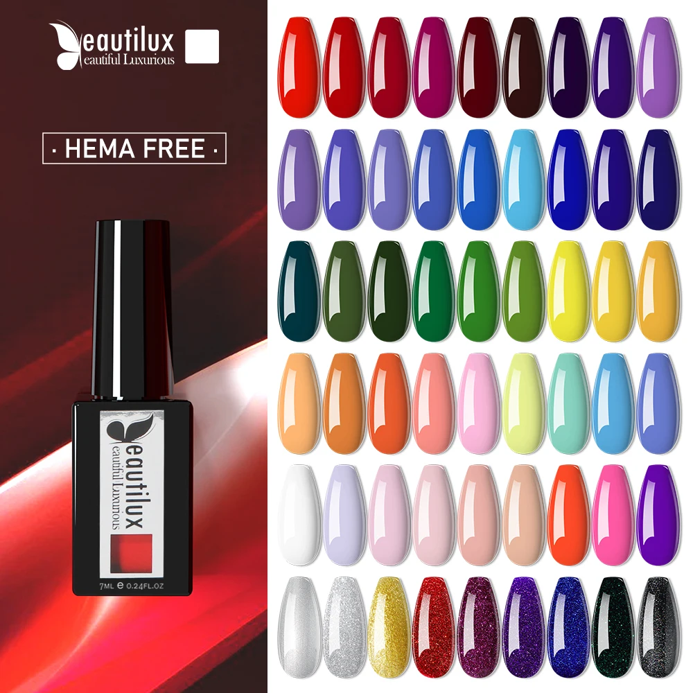 Beautilux HEMA Free Gel Nail Polish Soak Off UV LED Semi Permanent Gels Nails Lacquer Base Top Coat Varnish 7ml
Beautilux HEMA Free Gel Nail Polish Soak Off UV LED Semi Permanent Gels Nails Lacquer Base Top Coat Varnish 7ml